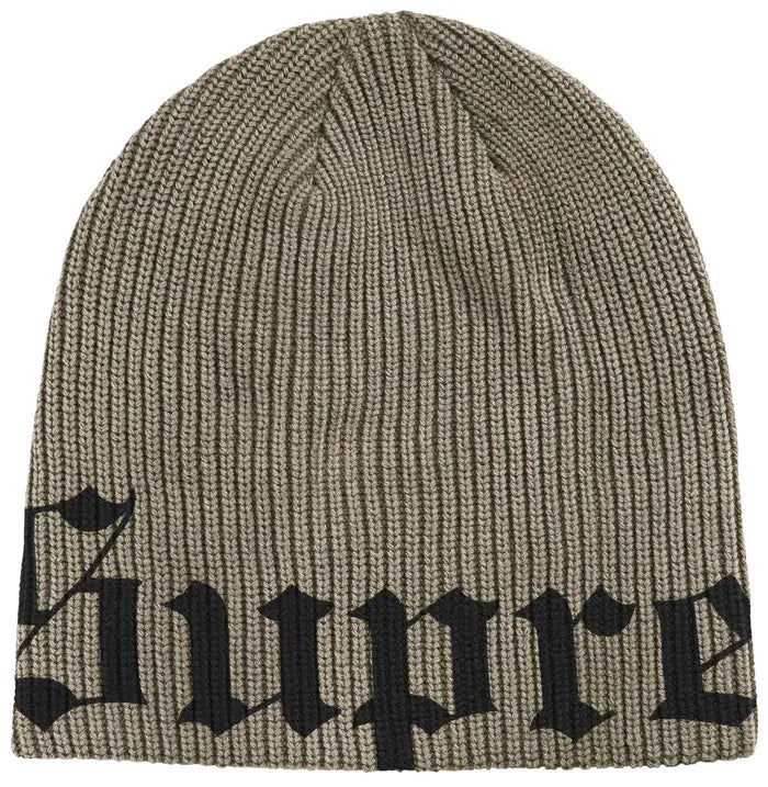 帽子 Supreme Old English Printed Beanie Olive Supreme Old English Printed Beanie 'Olive' – The Signal UK